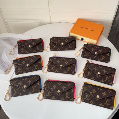 HypedEffects louis vuitton Monogram Wallet Card Holder with Key Clip