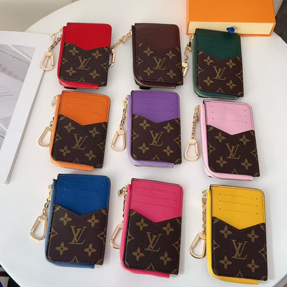 HypedEffects louis vuitton Monogram Wallet Card Holder with Key Clip