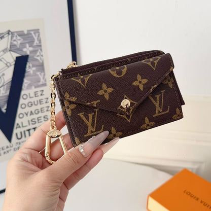 HypedEffects louis vuitton Monogram Wallet Card Holder with Key Clip