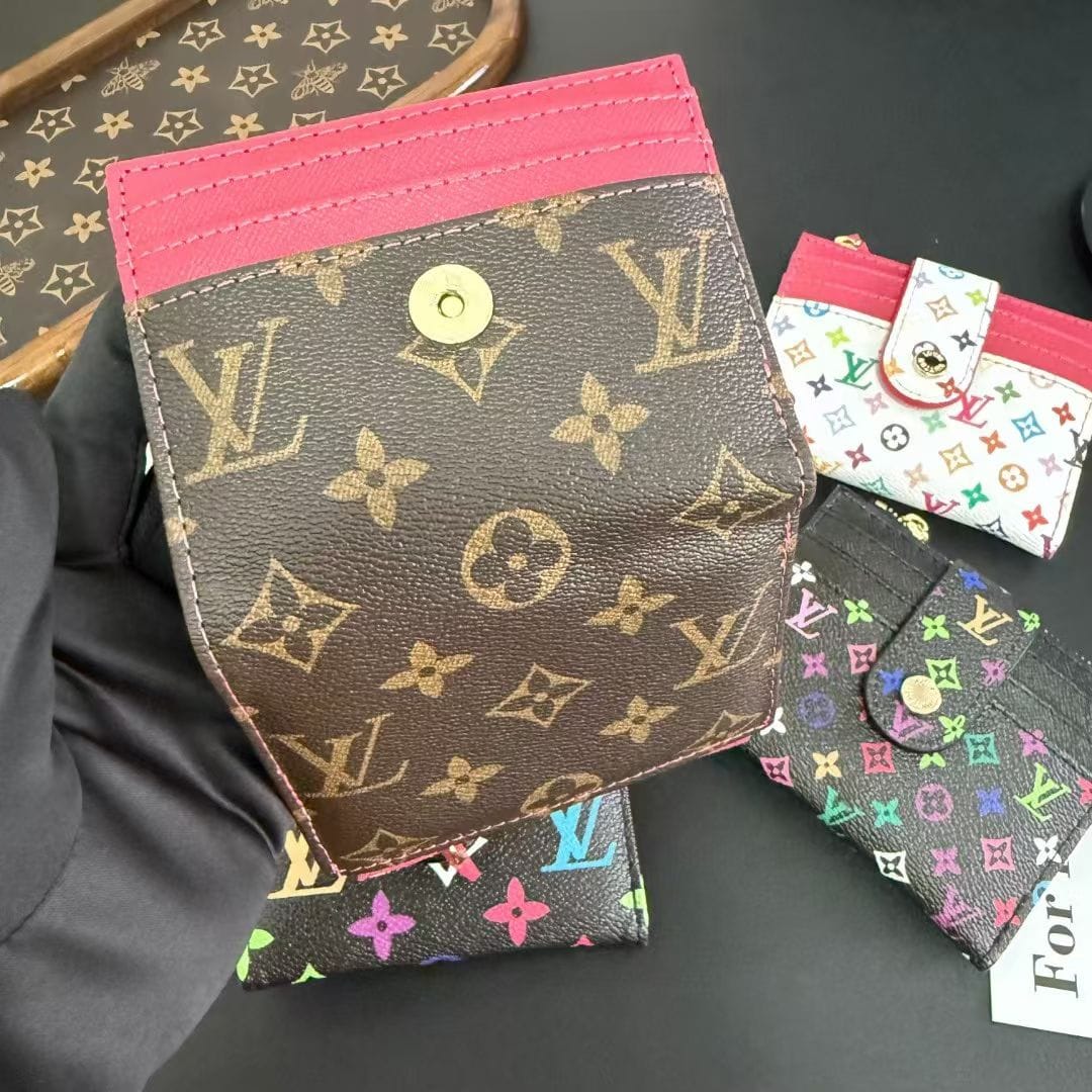 HypedEffects louis vuitton Multicolor Monogram Luxury Zip Card Holder Wallet Compact Designer Card Case