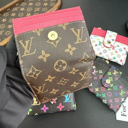 HypedEffects louis vuitton Multicolor Monogram Luxury Zip Card Holder Wallet Compact Designer Card Case