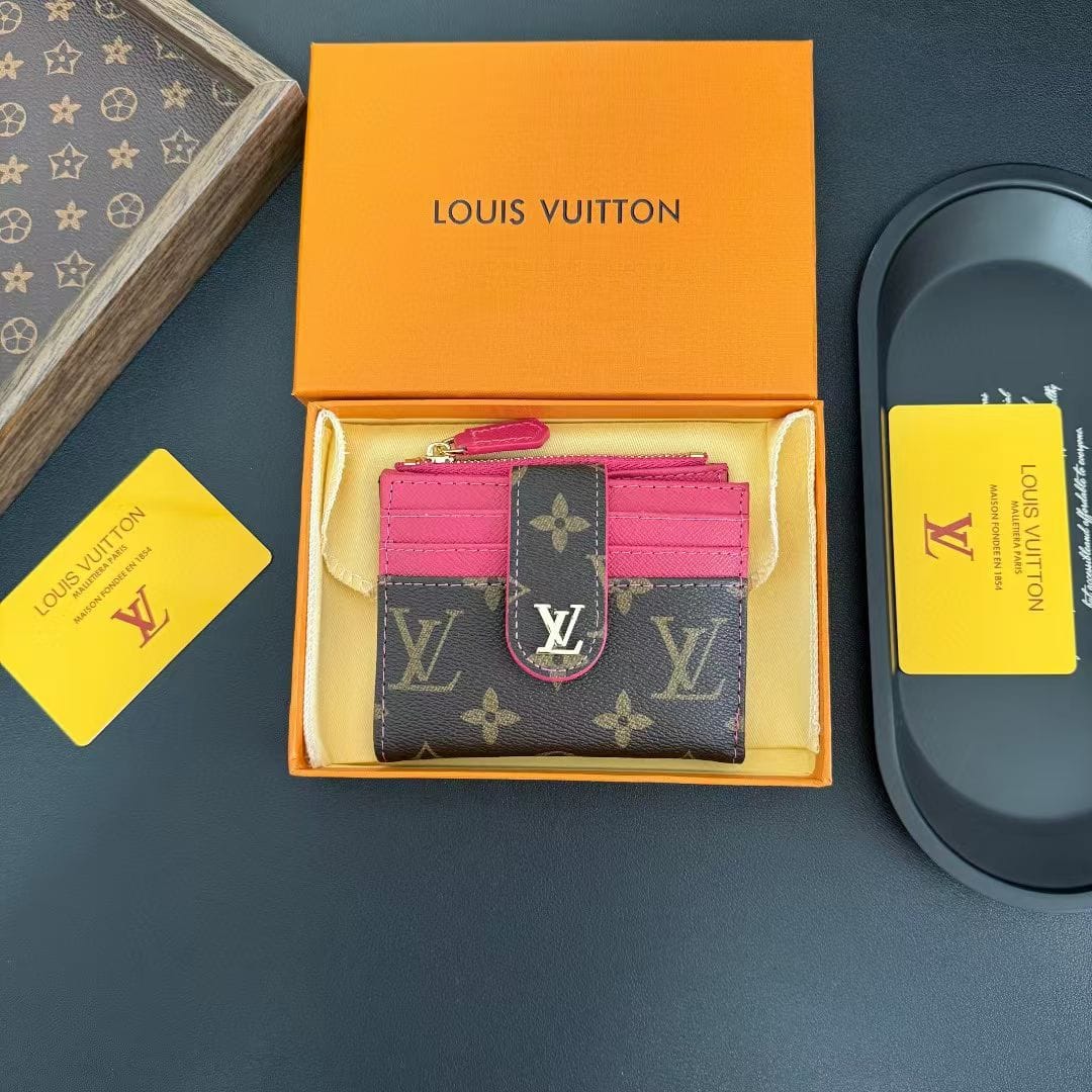 HypedEffects louis vuitton Multicolor Monogram Luxury Zip Card Holder Wallet Compact Designer Card Case