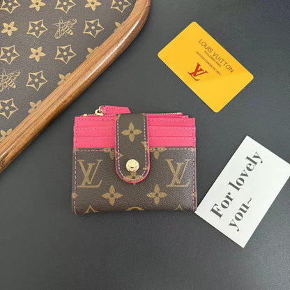 HypedEffects louis vuitton Multicolor Monogram Luxury Zip Card Holder Wallet Compact Designer Card Case