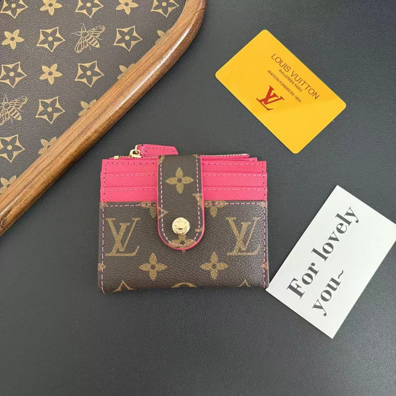 HypedEffects louis vuitton Multicolor Monogram Luxury Zip Card Holder Wallet Compact Designer Card Case