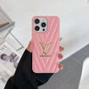 HypedEffects Louis Vuitton Quilted Leather iPhone Cases with Gold LV Logo