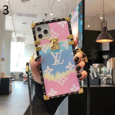 HypedEffects louis vuitton Rainbow Leather Case For iPhone 15 (iphone13-iPhone14)
