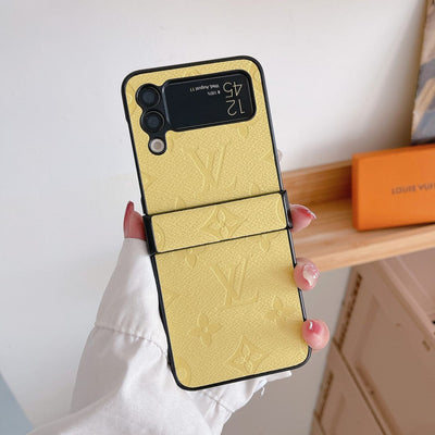 HypedEffects louis vuitton Z Flip Phone Case with Finger Strap | Stylish Grip