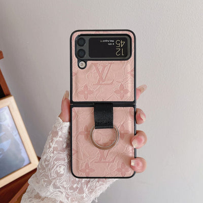 HypedEffects louis vuitton Z Flip Phone Case with Ring Holder
