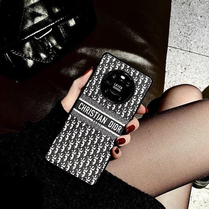 HypedEffects Luxurious Christian Dior Leather Phone Case For Huawei