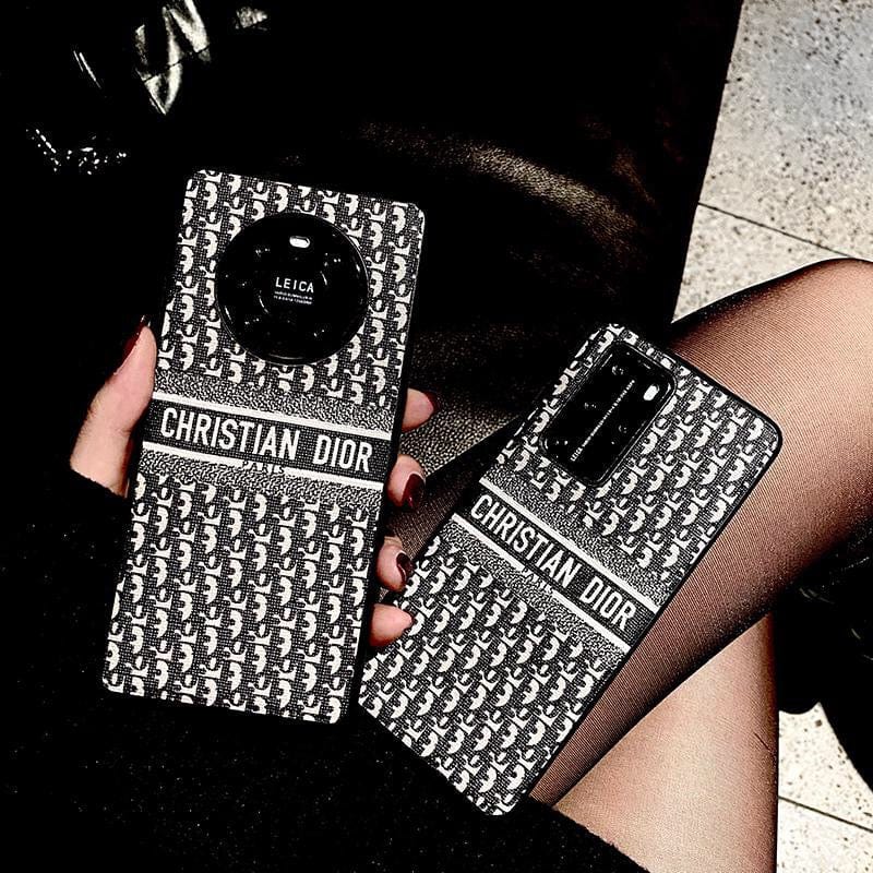 HypedEffects Luxurious Christian Dior Leather Phone Case For Huawei
