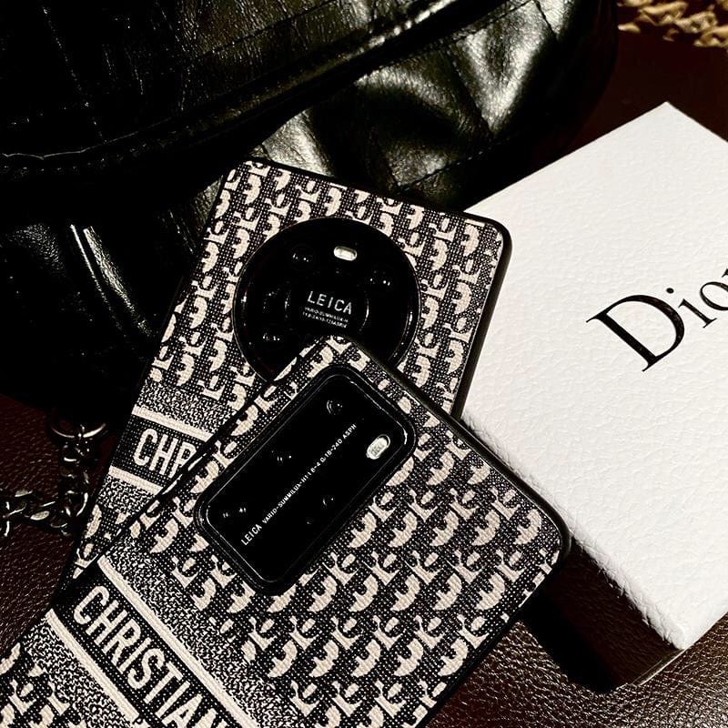 HypedEffects Luxurious Christian Dior Leather Phone Case For Huawei