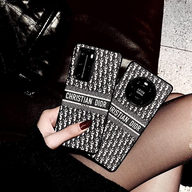 HypedEffects Luxurious Christian Dior Leather Phone Case For Huawei