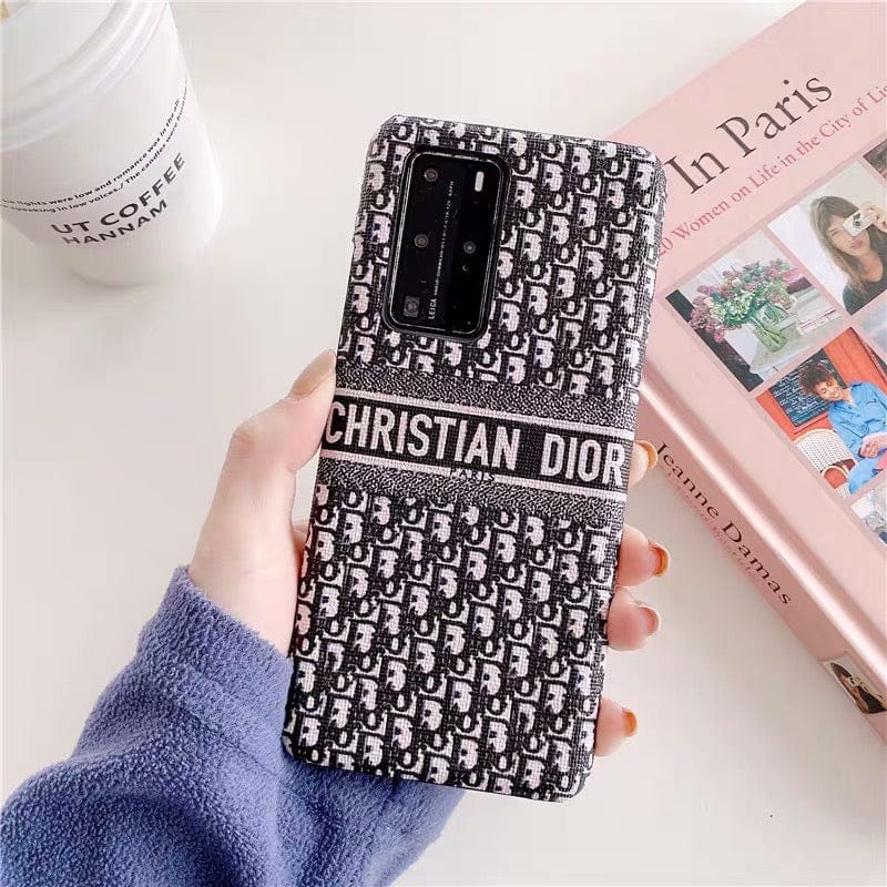 HypedEffects Luxurious Christian Dior Leather Phone Case For Huawei