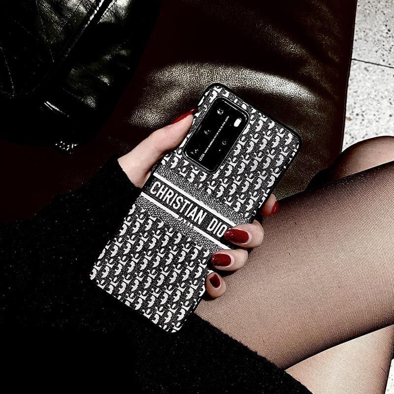 HypedEffects Luxurious Christian Dior Leather Phone Case For Huawei