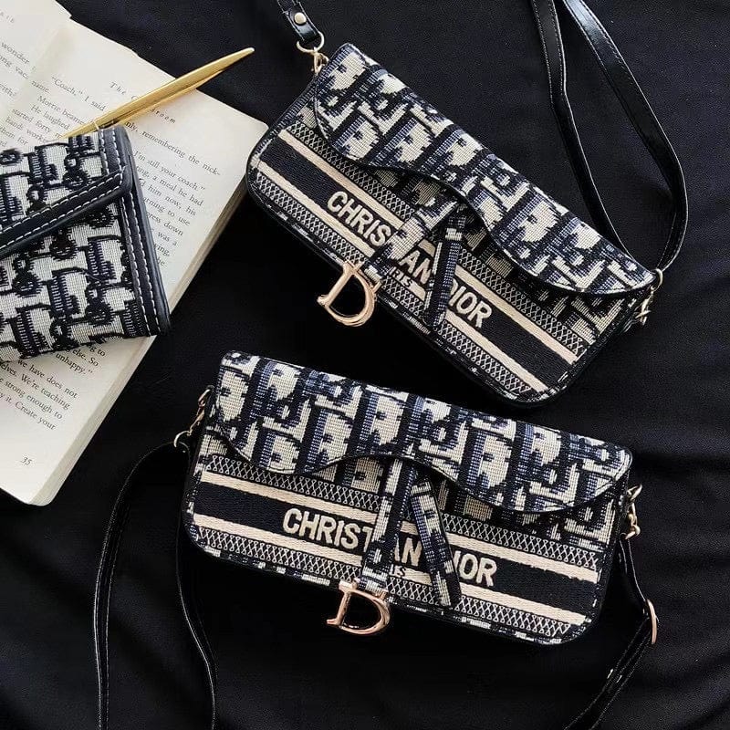 HypedEffects Luxury Christian Dior Leather Phone Bag For Mobile Phones