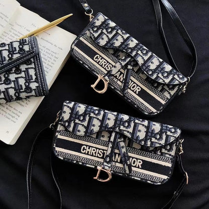 HypedEffects Luxury Christian Dior Leather Phone Bag For Mobile Phones