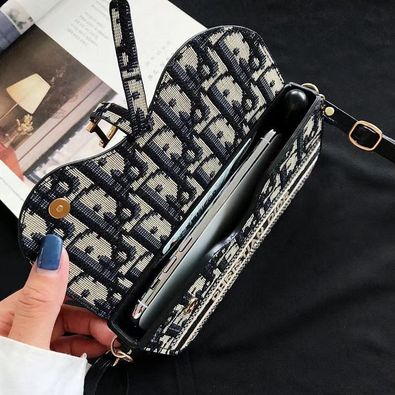 HypedEffects Luxury Christian Dior Leather Phone Bag For Mobile Phones