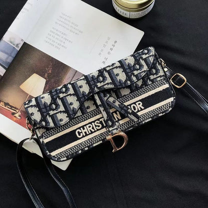 HypedEffects Luxury Christian Dior Leather Phone Bag For Mobile Phones