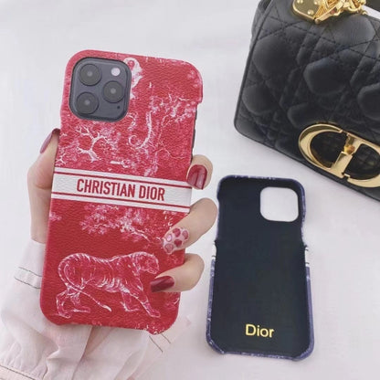 HypedEffects Luxury Christian Dior Leather Phone Case For Huawei