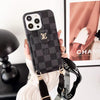 HypedEffects LV Monogram iPhone Case with Wrist Strap and Pouch | Luxury and Functionality