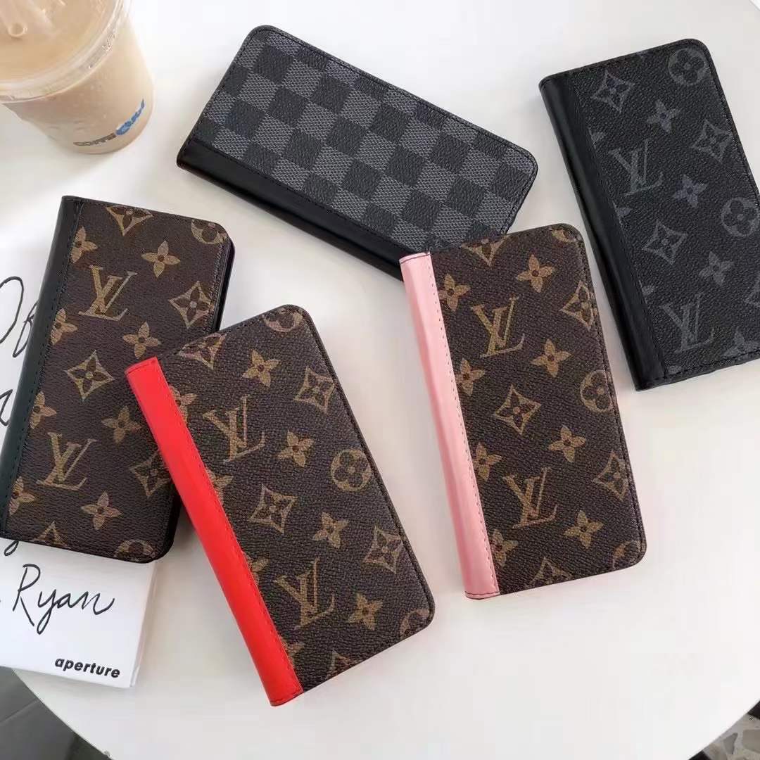 HypedEffects New Leather louis vuitton and gucci Folio Cases for iPhone 15