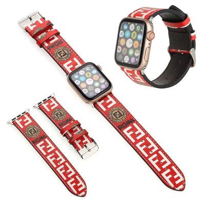 HypedEffects Sleek Leather Fendi Watch Band 38/40/41/42/44/45/49 mm