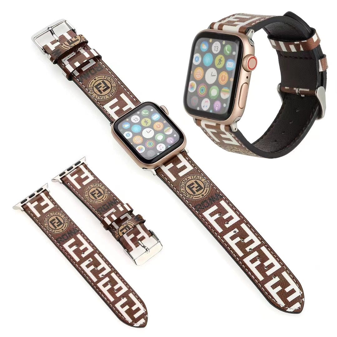 HypedEffects Sleek Leather Fendi Watch Band 38/40/41/42/44/45/49 mm