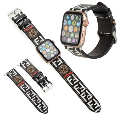 HypedEffects Sleek Leather Fendi Watch Band 38/40/41/42/44/45/49 mm
