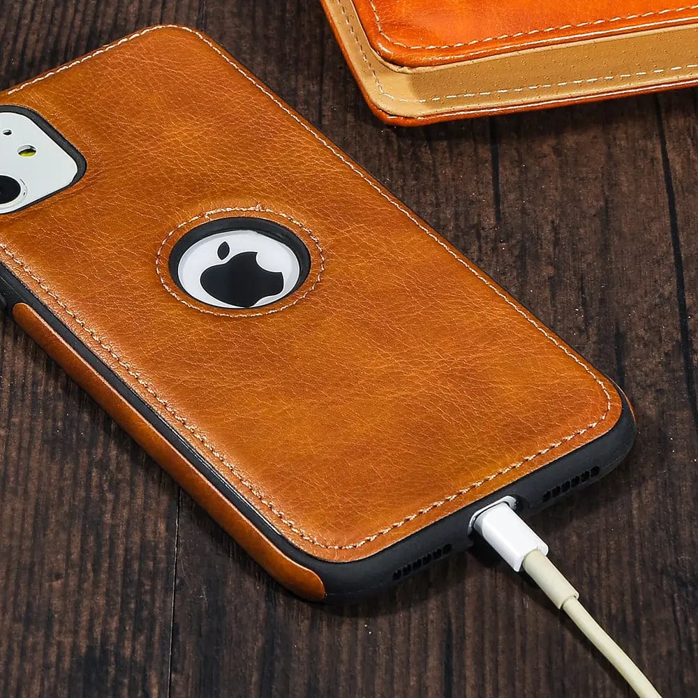 HypedEffects Solid Color PU Leather Phone Case For iPhones