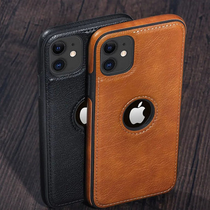 HypedEffects Solid Color PU Leather Phone Case For iPhones
