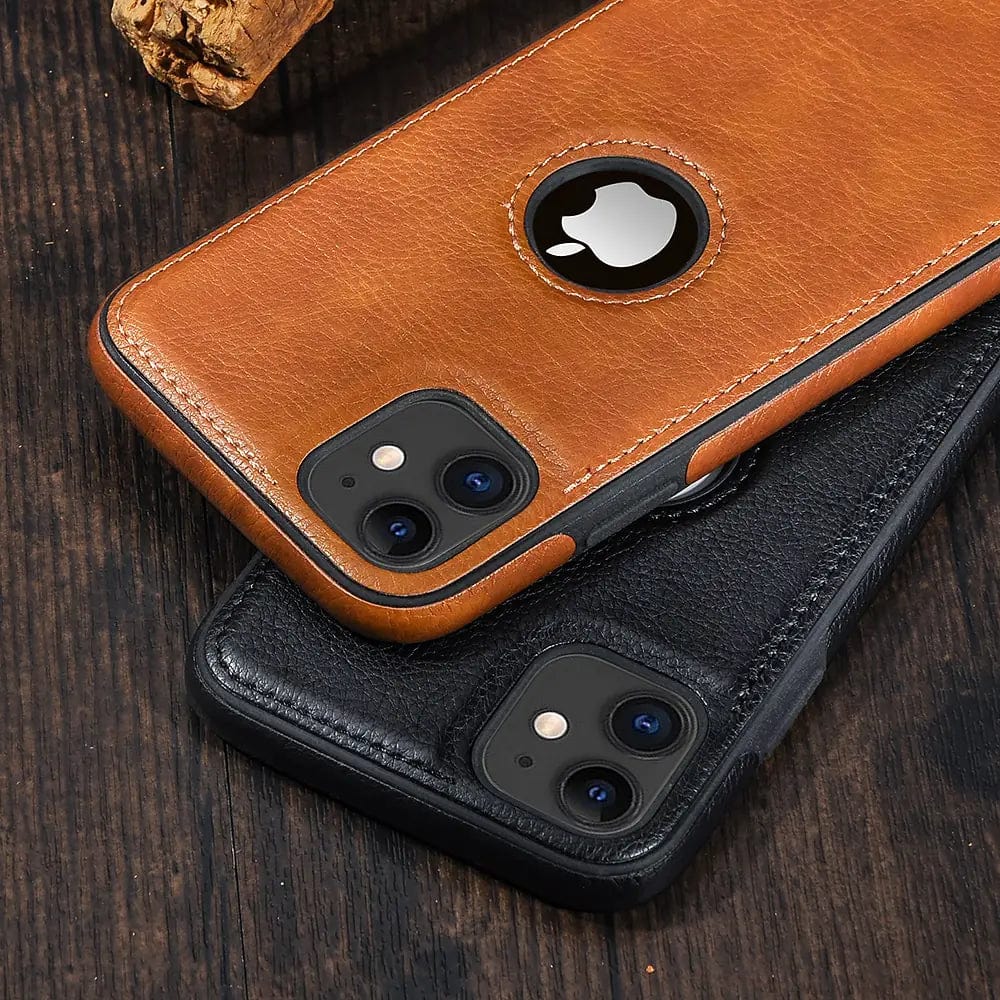 HypedEffects Solid Color PU Leather Phone Case For iPhones