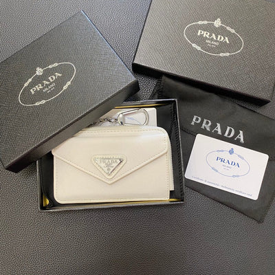 HypedEffects Stylish Prada Card Holder Wallet with keychain Holder