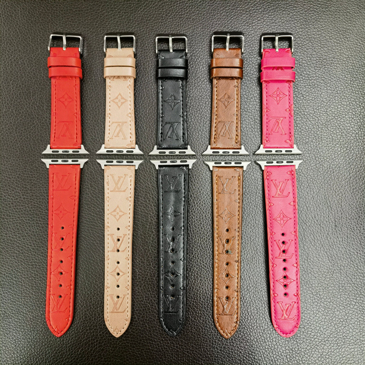 HypedEffects Textured Leather louis vuitton Watch Band 38/40/41/42/44/45/49 mm