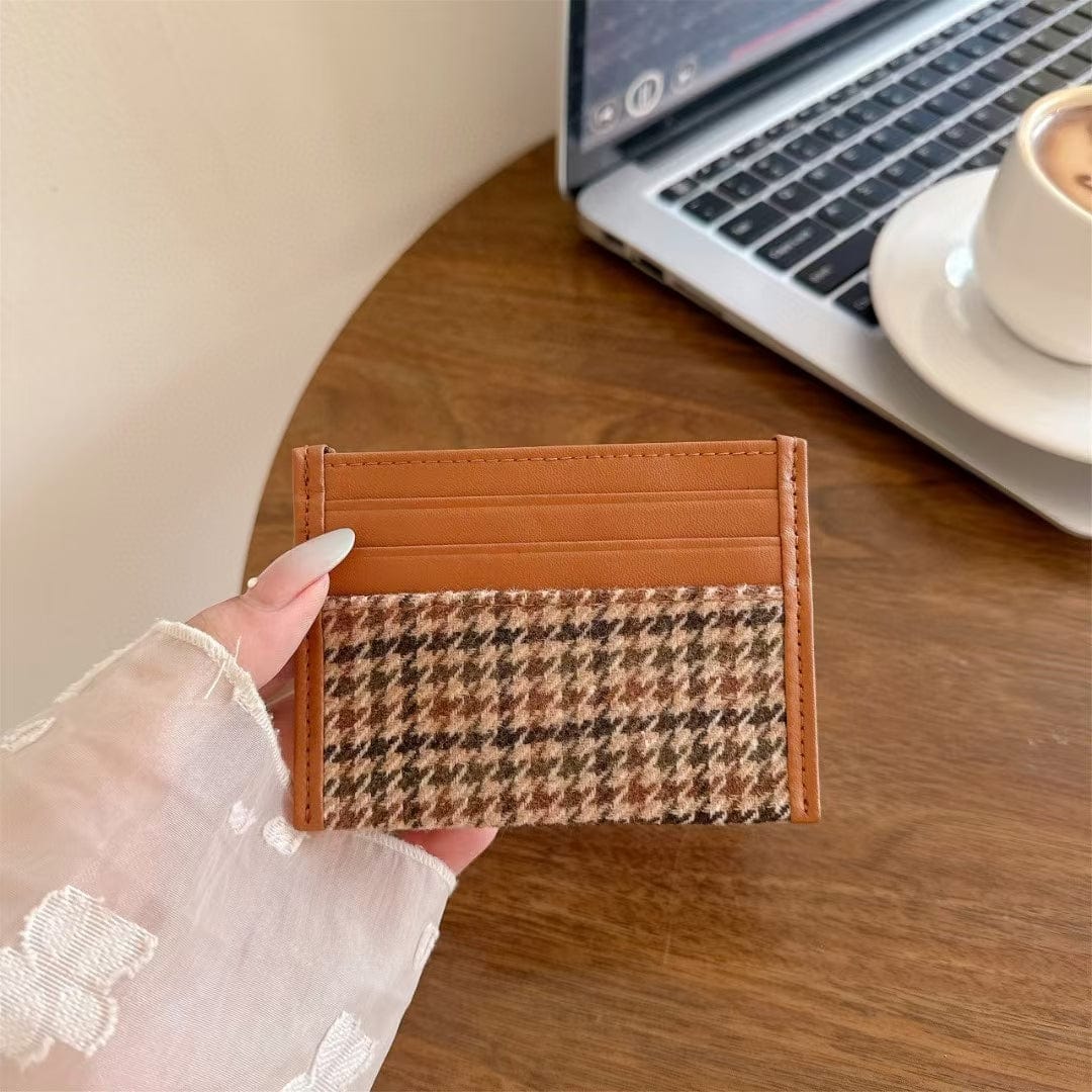 HypedEffects Vintage Check Pattern Slim Burberry Cardholder Wallet