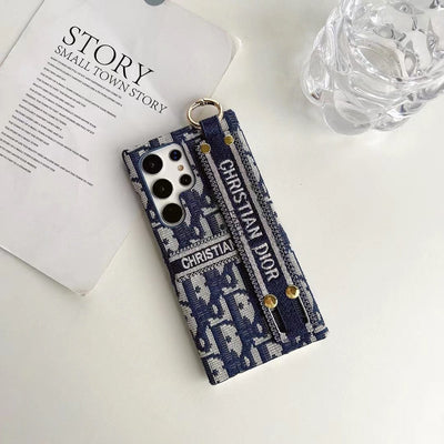 Tunde Store Christian Dior Designer Phone Case For Samsung with Hand strap