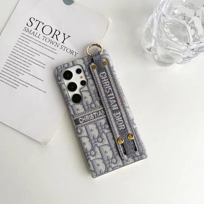 Tunde Store Christian Dior Designer Phone Case For Samsung with Hand strap