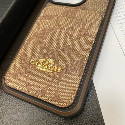 Tunde Store Coach Signature Canvas iPhone Cases with Card Holder