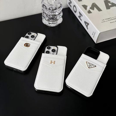 Tunde Store Eelegant White Leather Prada & Gucci & Hermes iPhone Cover