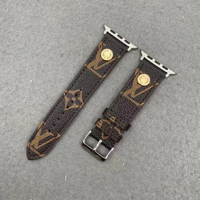 Tunde Store Elegant Leather Louis Vuitton Watch Band 38/40/41/42/44/45/49 mm