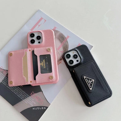 Tunde Store Elegant Prada iPhone Covers With Integrated Wallet | iPhone 12 to iPhone 16