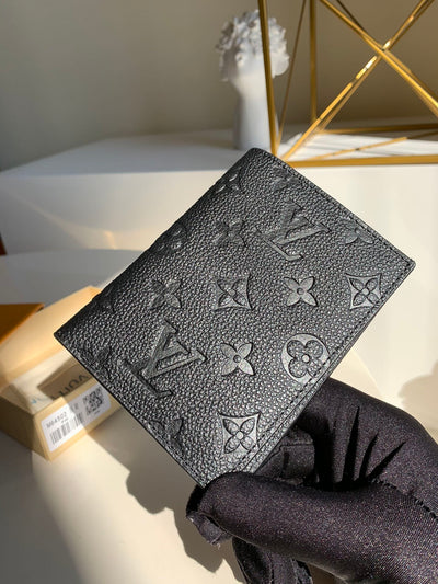 Tunde Store Engraved Black Louis Vuitton Passport Holder