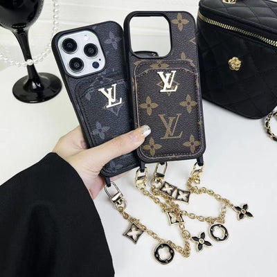 Tunde Store Fashioned Back Pocket Louis Vuitton iPhone Case | Charming chain holder