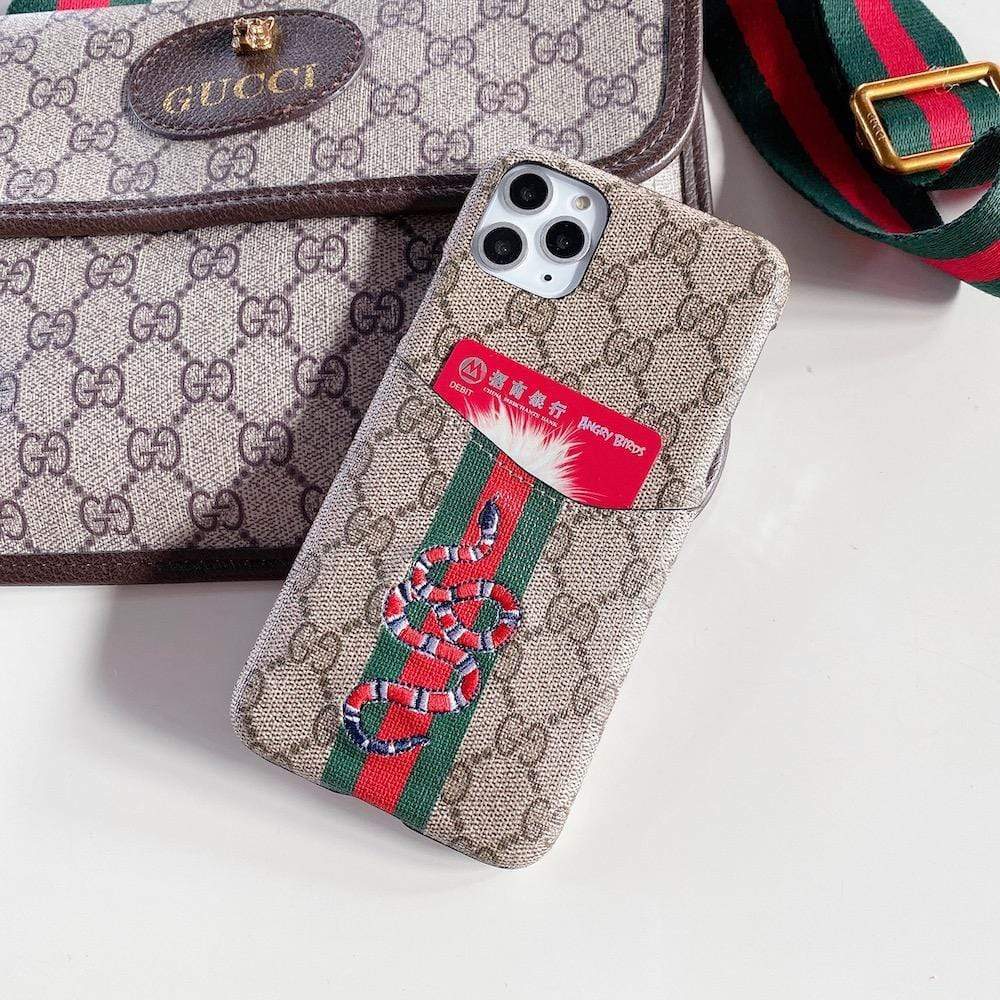 Tunde Store Gucci Iphone Cases With Card Pockets (iPhone 12 to 14)