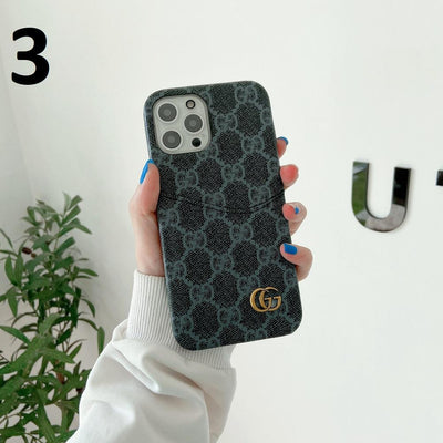 Tunde Store Gucci Phone Case With Card Holder For iPhone 15