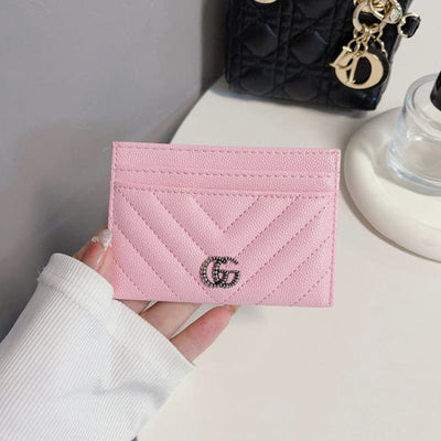 Tunde Store Gucci Quilted Leather Card Holders Wallet with Double G Logo - Set of Six