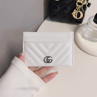 Tunde Store Gucci Quilted Leather Card Holders Wallet with Double G Logo - Set of Six