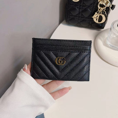 Tunde Store Gucci Quilted Leather Card Holders Wallet with Double G Logo - Set of Six