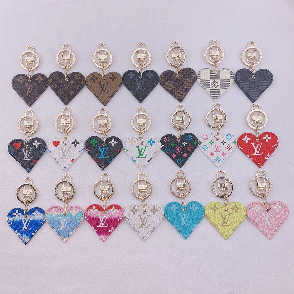 Tunde Store Heart Louis Vuitton And Gucci Keychain | Heart Shaped Keychain