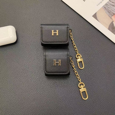 Tunde Store Hermès Inspired Airpod Cover with Gold Chain