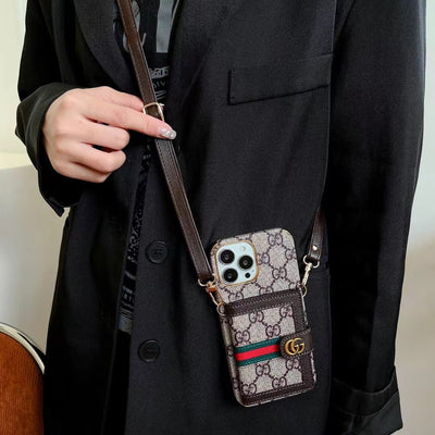 Tunde Store iphone 12 - 15 Pro Max Luxury Cross Body Case With iphone Case